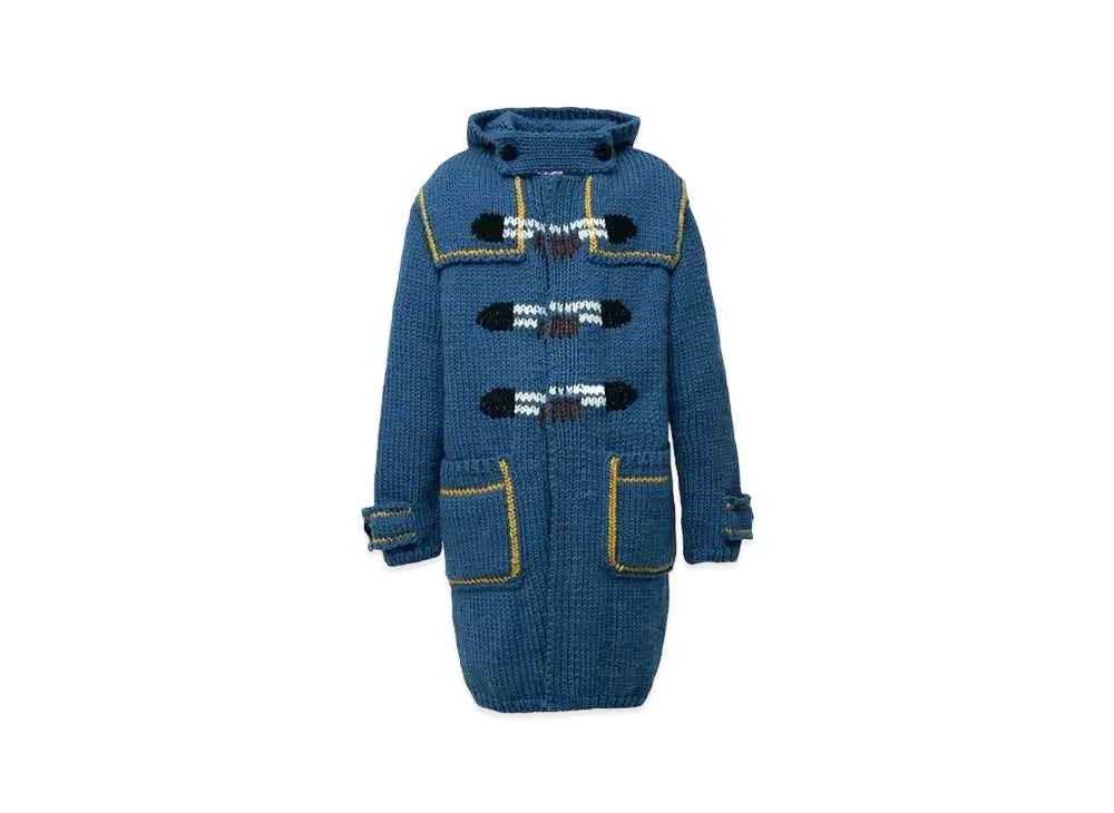 ANREALAGE Knit Duffle Coat "Blue"