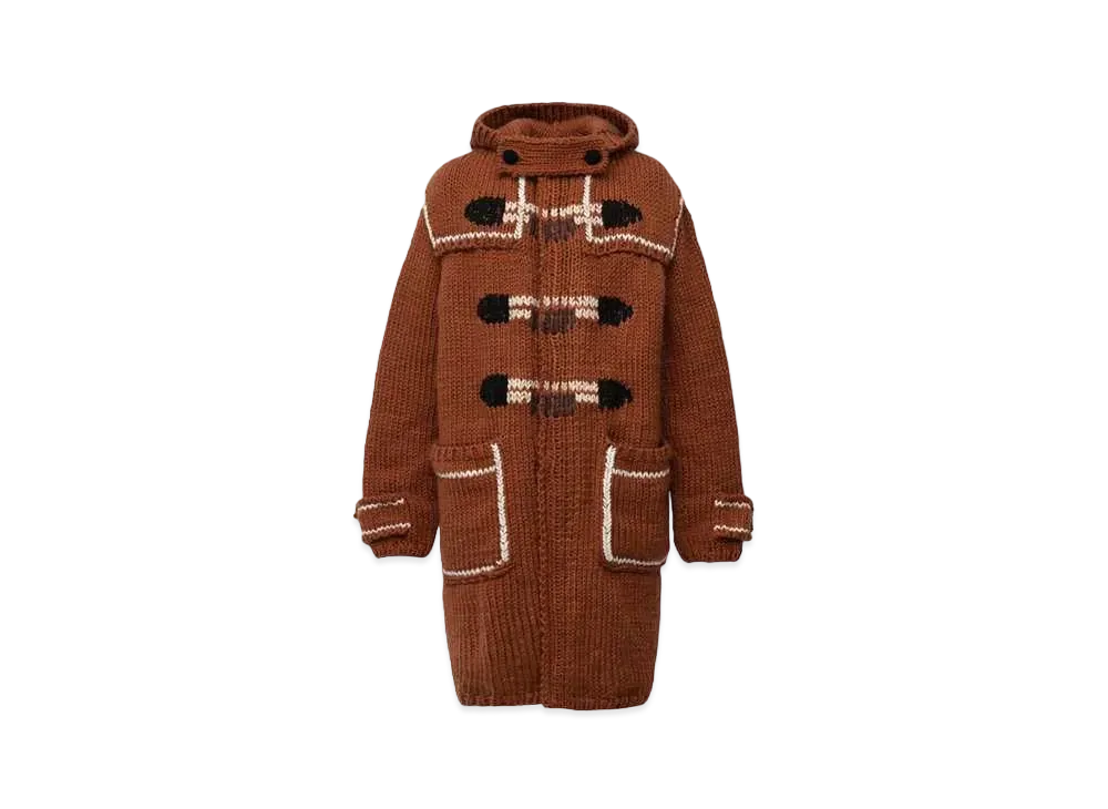 ANREALAGE Knit Duffle Coat "Brown"