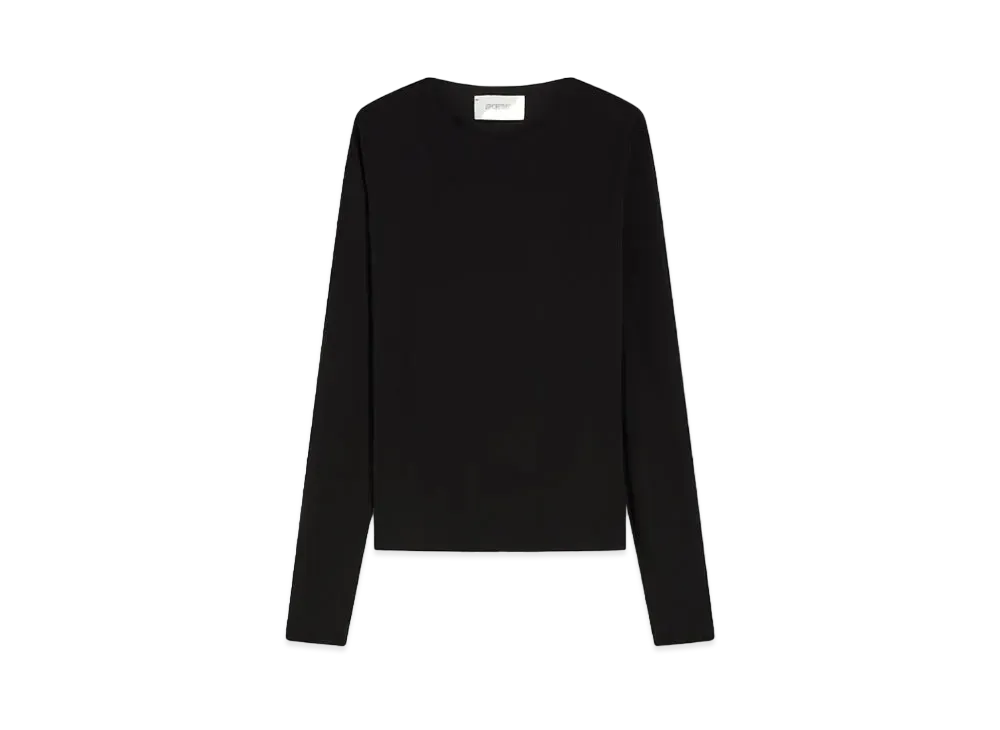 Max Mara Albenga Skin Tight Fit Jersey T-Shirt "Black"
