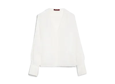 Max Mara Leccio Ramie Gauze Lace Bra "White"