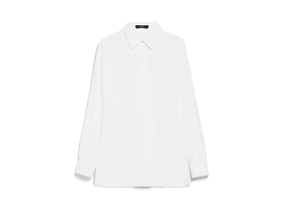 Max Mara Fufi Cotton Striped Shirt "Optical White"