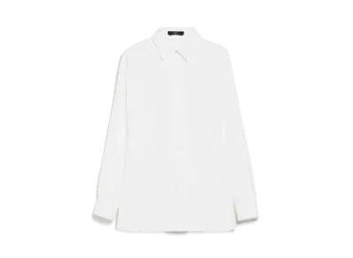 Max Mara Fufi Cotton Striped Shirt "Optical White"