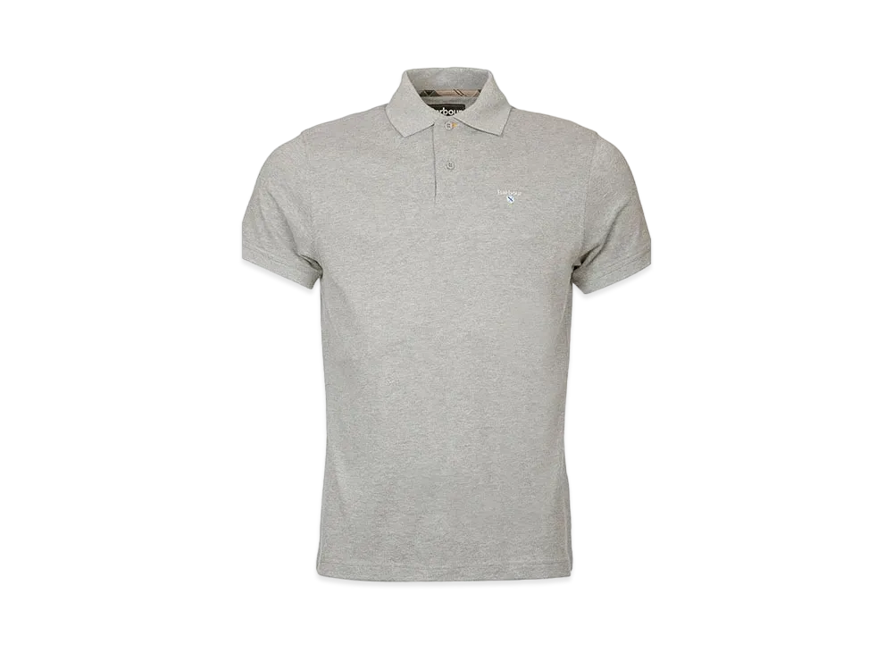 Barbour Tartan Switching Short Sleeve Polo Shirt "Gray"
