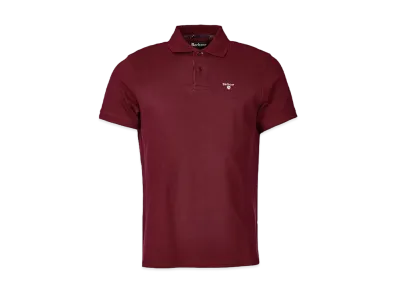 Barbour Tartan Switching Short Sleeve Polo Shirt "Red"