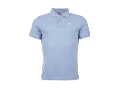 Barbour Tartan Switching Short Sleeve Polo Shirt "Blue"