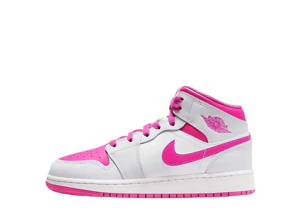 ナイキ GS エアジョーダン1 ミッド "ファイヤーピンク"