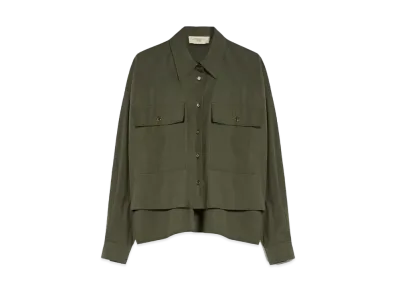 Max Mara Kartell Pure Cotton Poplin Blouse "Khaki"