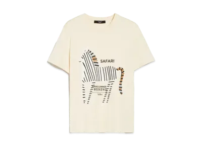 Max Mara En Pure Cotton Jersey T-Shirt "Beige"