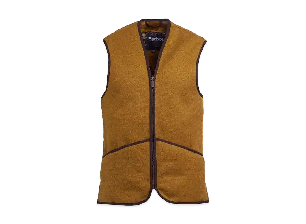Barbour Front Zip Fur Liner Vest (Regular Fit) "Brown"