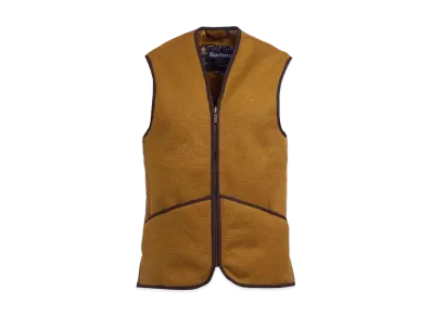 Barbour Front Zip Fur Liner Vest (Regular Fit) "Brown"