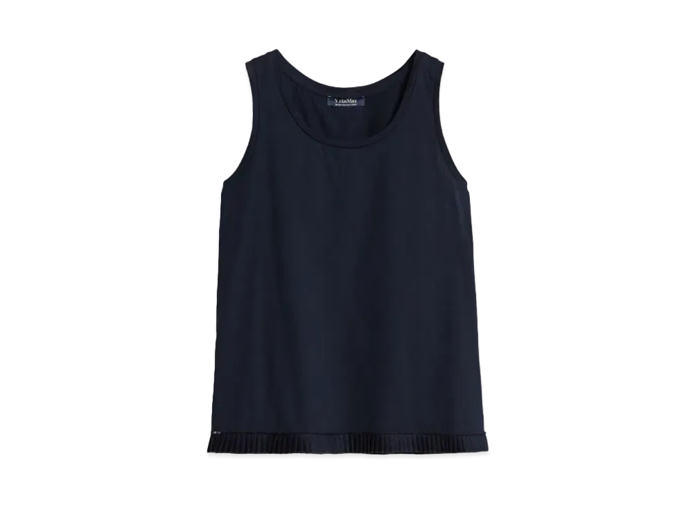 Max Mara Racer Pure Cotton Jersey Top "Ultramarine"