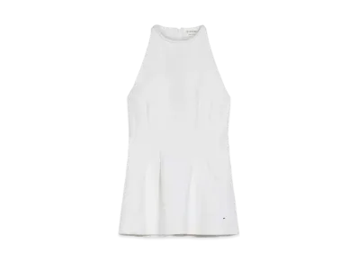 Max Mara Addi Cotton Double Fabric Top "Optical White"