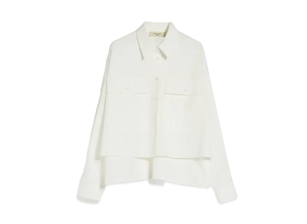 Max Mara Kartell Pure Cotton Poplin Blouse "White"