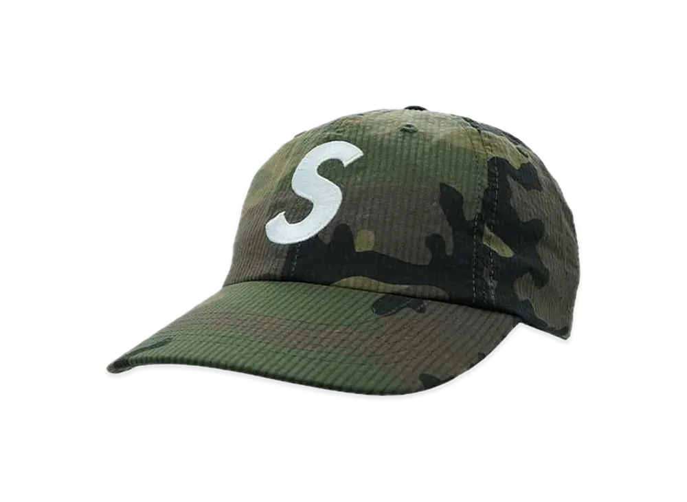 Supreme Seersucker S Logo 6-Panel "Woodland Camo"