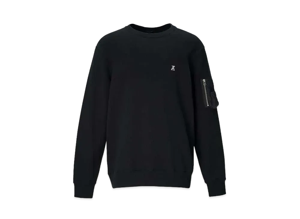 ANREALAGE Patchwork Sleeve Pocket Sweatshirt "Black"