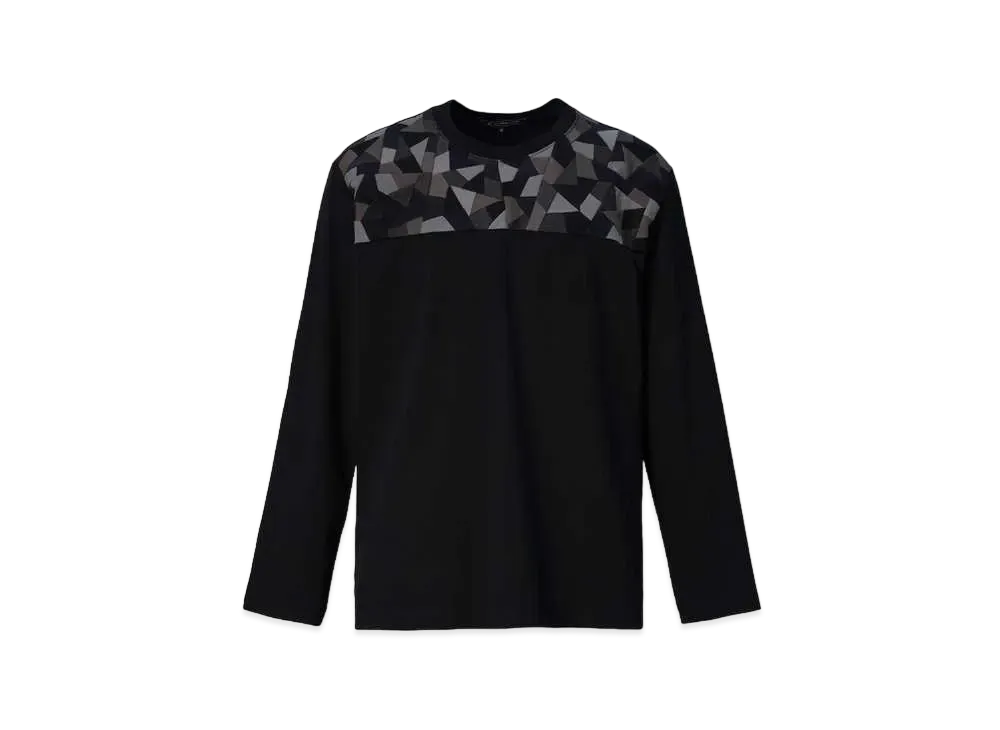 ANREALAGE Yoke Patchwork Long Sleeve Tee "Black"