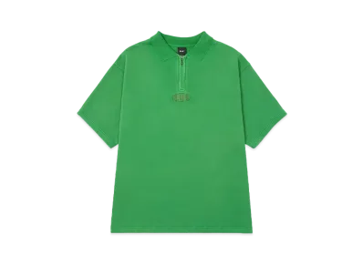 HUF Summer 24 Maximize Dyed Zip Polo "Clover"