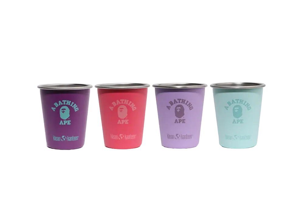 A BATHING APE x Klean Kanteen 10Oz Steel Cups Set Of 4 "Purple"