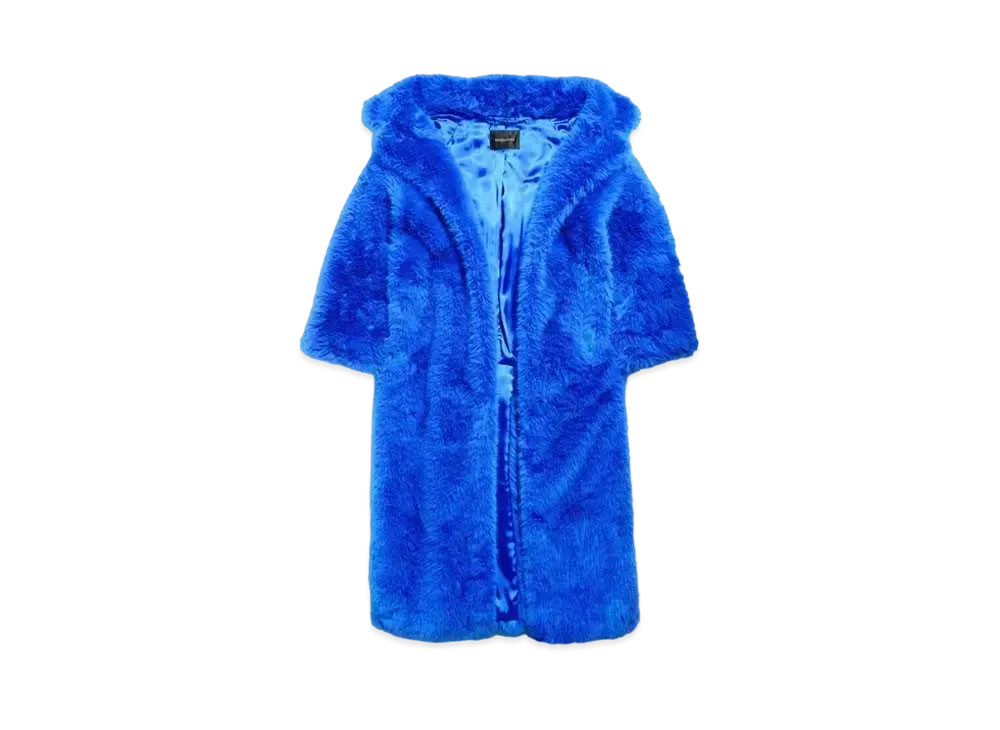 BALENCIAGA Women's Off Shoulder Coat "Royal Blue"