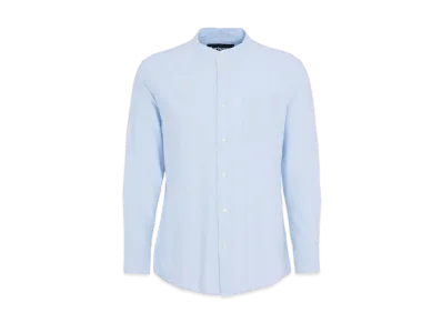 Barbour Gerrard Gerard Oxford Band Collar Shirt (Oversized Fit) "Light Blue"
