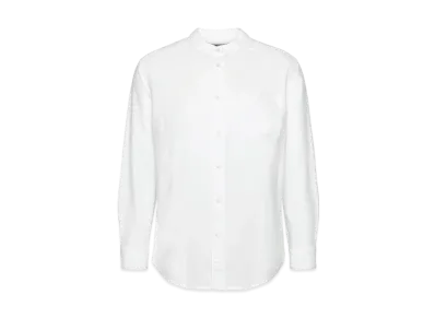 Barbour Gerrard Gerard Oxford Band Collar Shirt (Oversized Fit) "White"