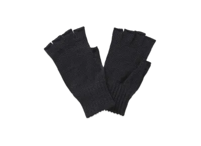 Barbour Lambswool Fingerless Gloves "Black"
