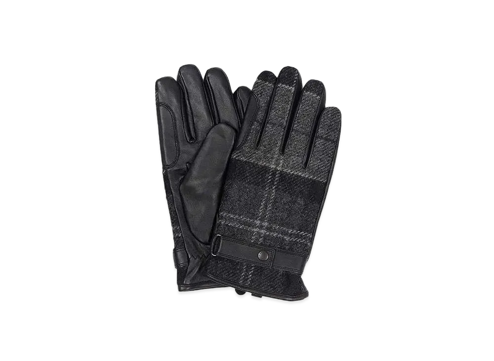 Barbour Newborough Tartan Check Gloves "Black"
