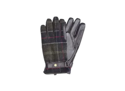 Barbour Newborough Tartan Check Gloves "Green"