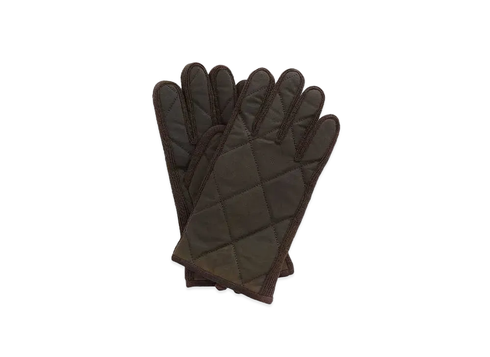 Barbour Winterdale Quilted Gloves "Olive"