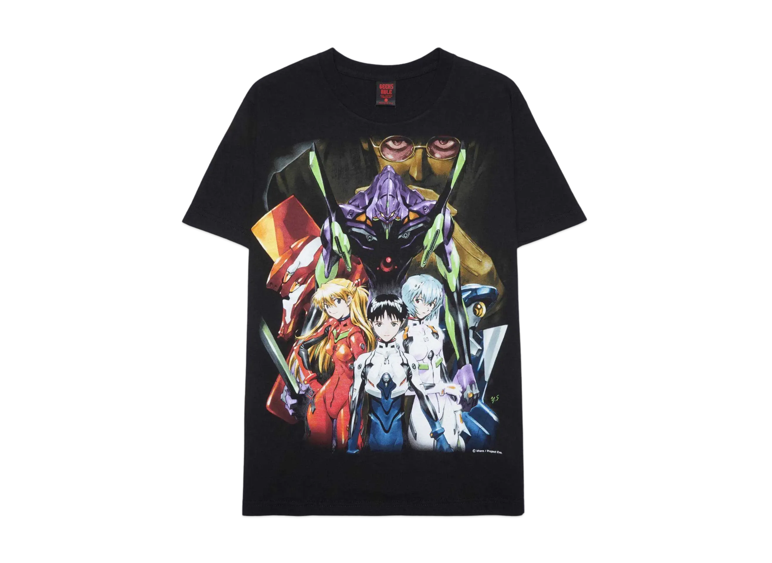 ギークスルール 15 シルクスクリーン プリンティング x 新世紀エヴァンゲリオン Tシャツ Vol.03 "ブラック"