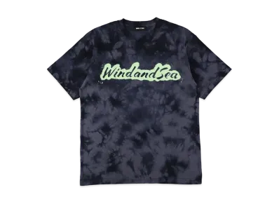 WIND AND SEA Tie-Dye Spray Logo S/S Tee "Black"