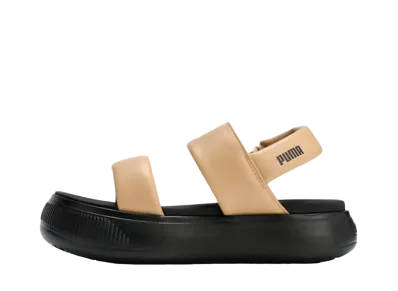 Puma Women's Mayu Puffy Slide "Prairie Tan/Puma Black/Puma White"