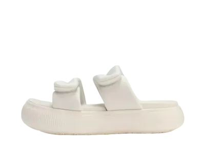 Puma Women's Mayu Puffy Slide Sandal "Warm White/Puma Silver"