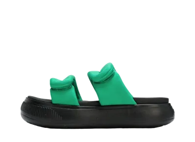 Puma Women's Mayu Puffy Slide Sandal "Archive Green/Puma Aged Silver"