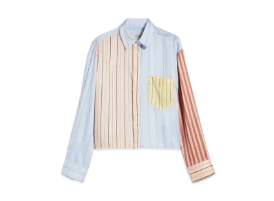 Max Mara Suez Twill Striped Shirt "Sky Blue"