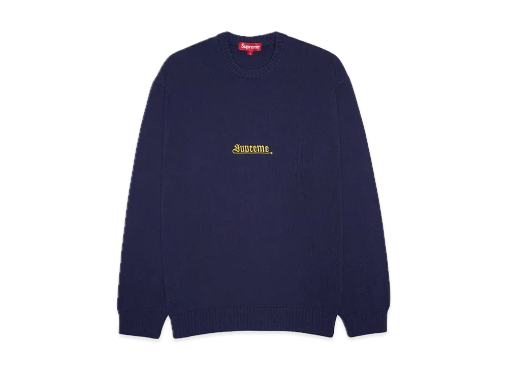 Supreme Old English Sweater "Navy"