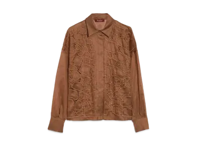 Max Mara Picasso Pure Ramie Gauze Shirt "Caramel"