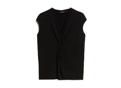 Max Mara Negoci Lyocell Jersey Top "Black"