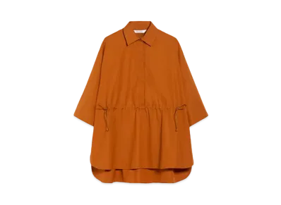 Max Mara March Pure Cotton Poplin Loose Fit Shirt "Terracotta"
