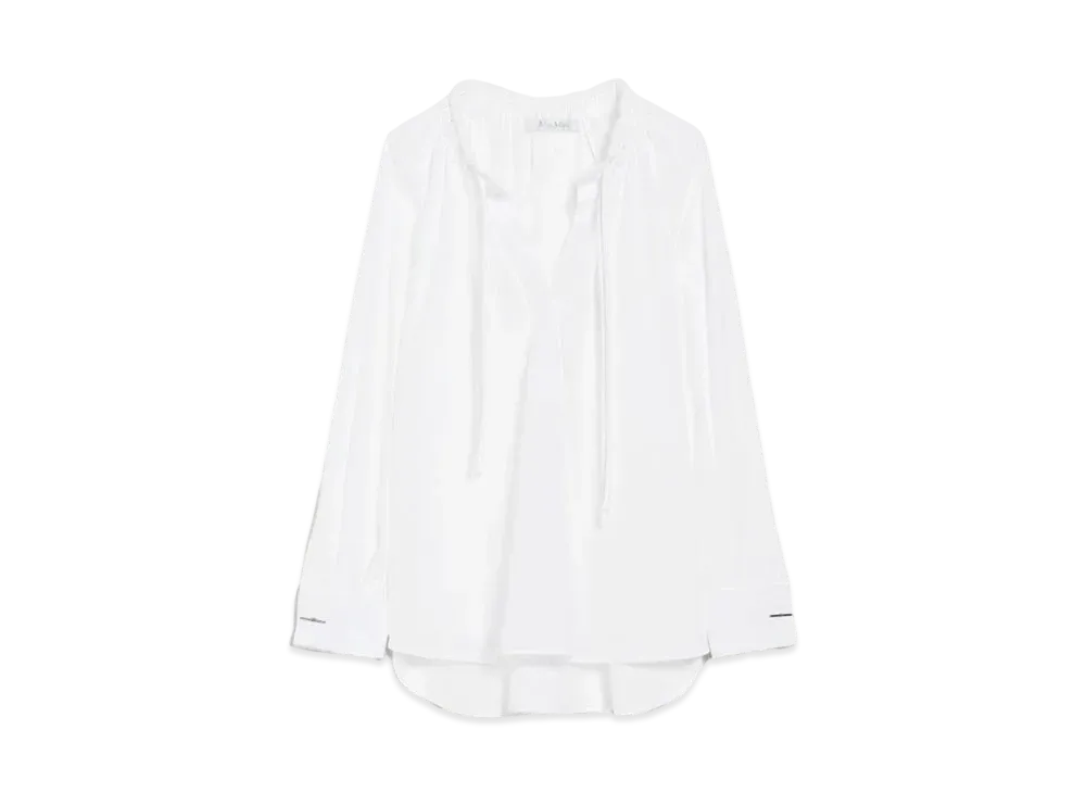 Max Mara Ario Pure Cotton Poplin Oversized Shirt "Optical White"