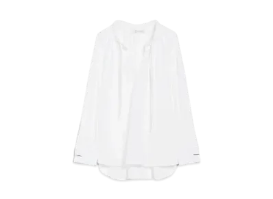 Max Mara Ario Pure Cotton Poplin Oversized Shirt "Optical White"