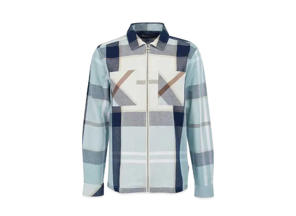 Barbour Ettrick Big Check Shirt Blouson "Light Blue"