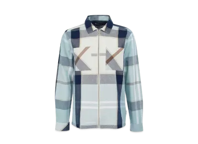 Barbour Ettrick Big Check Shirt Blouson "Light Blue"