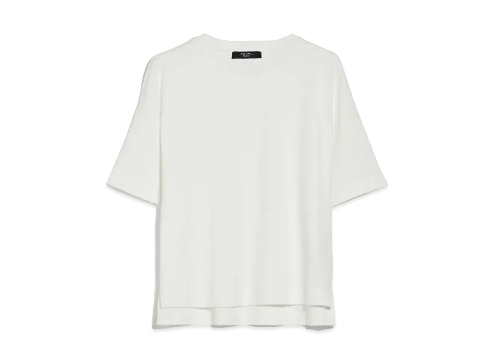Max Mara MultiD Pure Cotton Jersey T-Shirt "White"