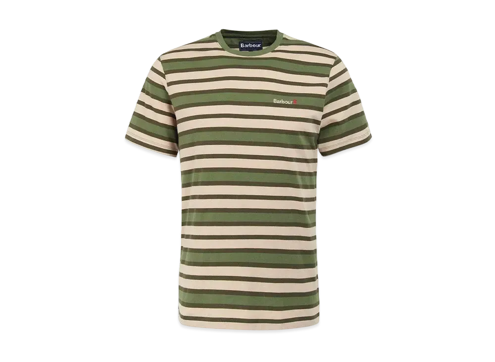 Barbour Crundal Striped T-shirt "Olive"