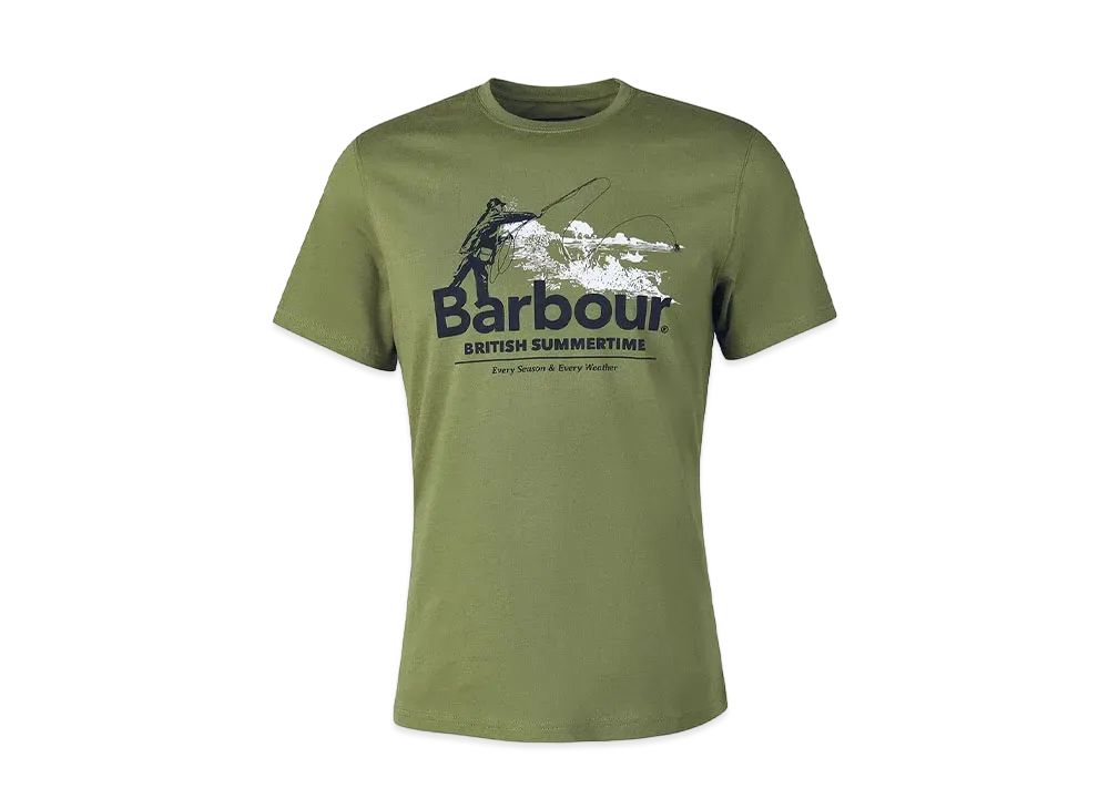 Barbour Cast Historical Print T-shirt "Olive"