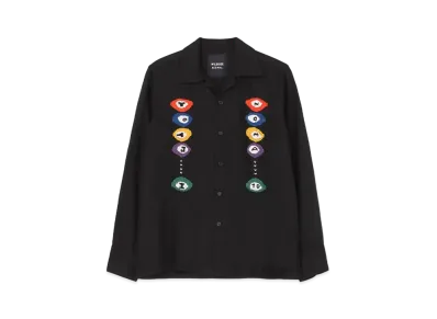 WILDSIDE Yohji Yamamoto x NOMA t.d. Billiards Hand Embroidery Long Sleeve Shirt "Black"