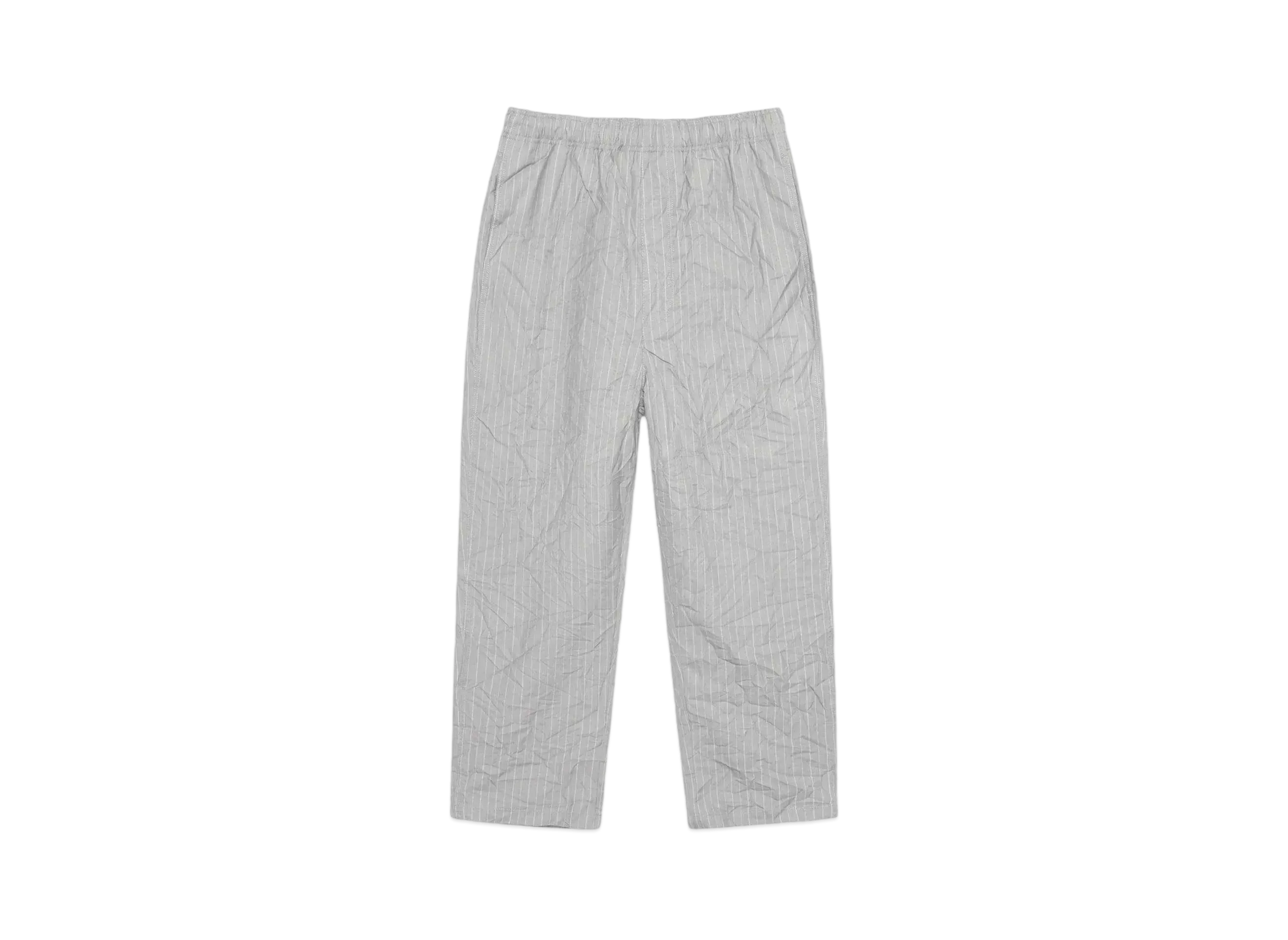 Stussy Beach Pant Wrinkled Stripe "Grey"