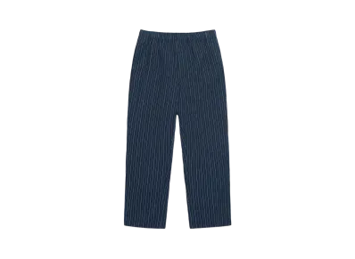 Stussy Beach Pant Wrinkled Stripe "Navy"
