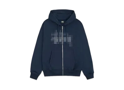 Stussy Refracted Zip Hoodie "Navy"